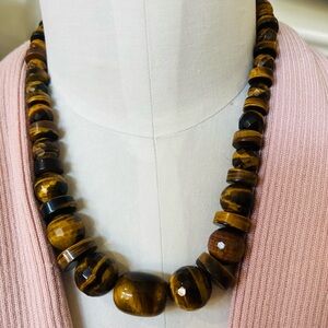 Jay King DRT 925 Silver Tiger’s Eye Quartz necklace mined in South Africa